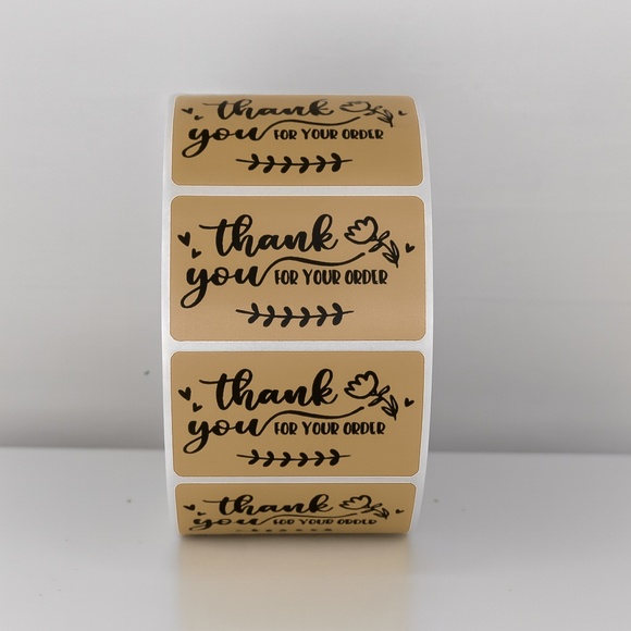💖 Thank You For Your Order Stickers | Pack of 100 | 2x1 Inch | Small Business - Picture 4 of 11